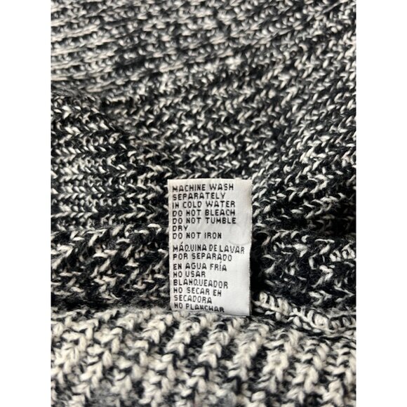 Effeci Creazioni Womens Large Black & White Knit Cardigan Sweater Color Block - Picture 10 of 12